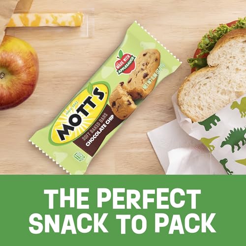MOTT’S SOFT BAKED BARS, CHOCOLATE CHIP, MADE WITH APPLESAUCE, 6 CT, 5.76 OZ