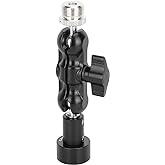 CAMVATE Mini Ball Head Microphone Mount with 5/8"-27 Male &amp; Female Adapter