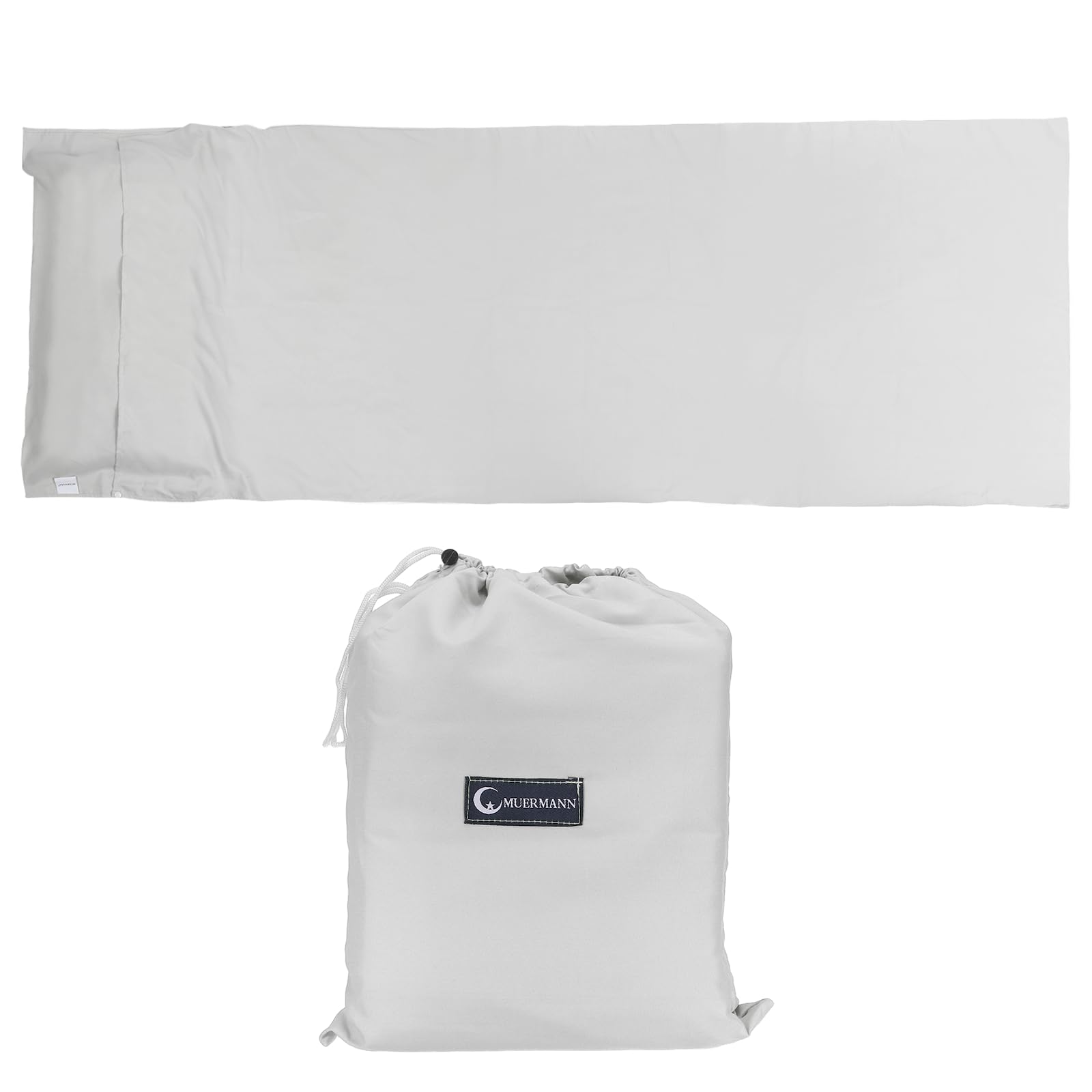 PATIKIL 31x82 Inch Sleeping Bag Liner, Soft Lightweight Travel Camping Sheet Sleep Sack Compact Sleep Bag with Carry Bag for Adults Camping Travel Hotel, White