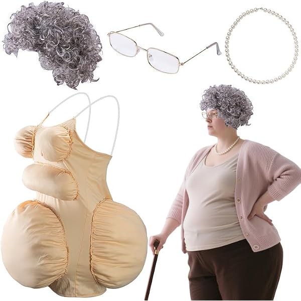 chinese dress ladies Amazon.com: Hotop Fat Suit Old Lady Costume for Adults Women Men Fat Belly  Costume for 100th Day of School Halloween Cosplay Dress up Party : Clothing,  Shoes & Jewelry