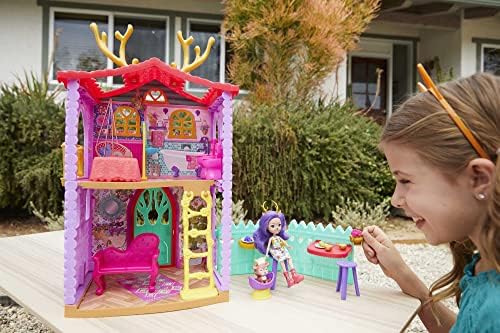 Maison de Danessa Biche​, Mini-poupée et Figurine Animale Sprint, 4 espaces de Jeu et Accessoires, Emballage fermé, Jouet pour Enfant, HFC41