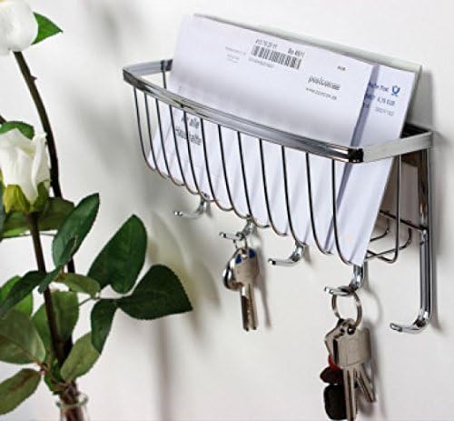 LISSEK Schlüsselbrett mit Ablage Schlüsselleiste mit Briefablage ideal