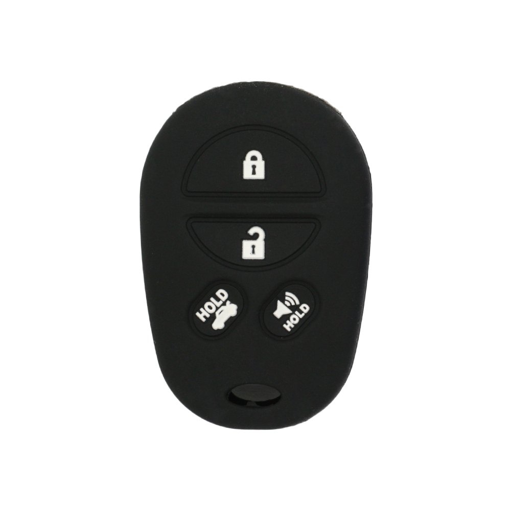 BROVACS Silicone Cover Protector Case Holder Skin Jacket Compatible with TOYOTA 4 Button Remote Key Fob CV2418 Black