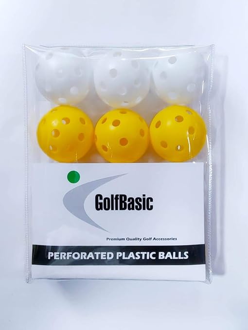 Buy GolfBasic Perforated Plastic Golf Balls for Practice (Pack of 24