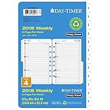 Day-Timer Refill 2018, Two Page Per Week, January 2018 - December 2018, 5-1/2