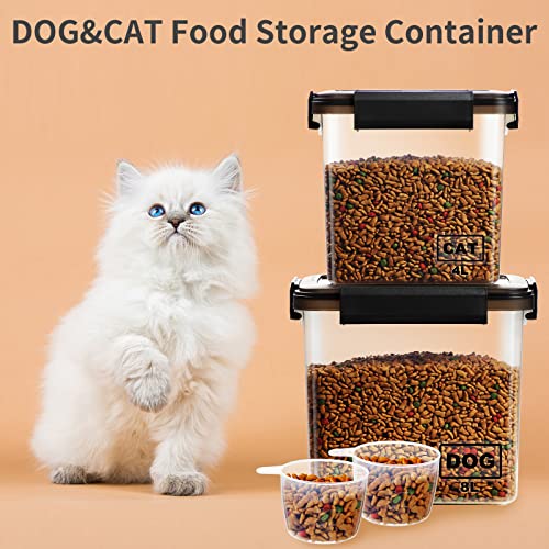 Cat Food Storage Containers, Lockcoo 2Pack Airtight Pet Dog Food