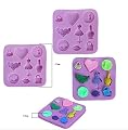 Easting Cake/chocolate/sugar Decorating Silicone Mini Cube Craft Fondant Mold Tray(send By Random Colour)