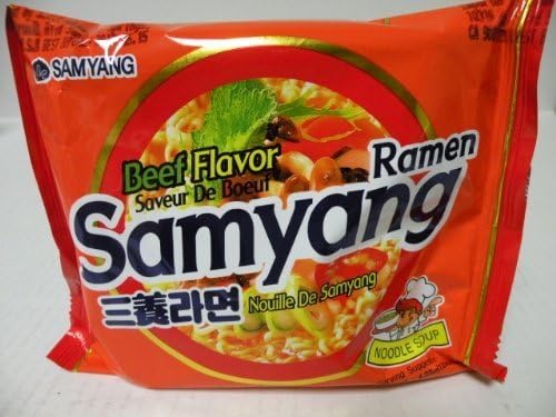 Samyang brand Samyang Ramen Beef Flavor. 4.2oz package (Pack of 20) by Samyang Ramen