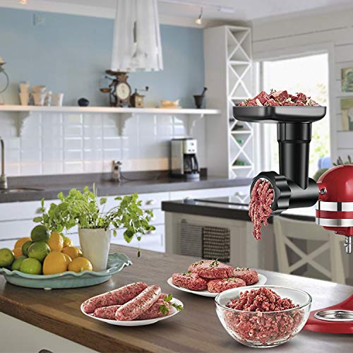 InnoMoon Food Slicer Shredder & Meat Grinder Attachment Pack for KitchenAid Stand mixer, with