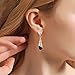 Calors Vitton Gold Plated Full Rhinestone Cubic Zircon Long Water Drop Earrings for Women Black 4716