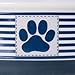 DII Bone Dry Paw Patch & Stripes Ceramic Pet Bowl for Food & Water with Non-Skid Silicone Rim for Dogs and Cats (Large – 7.5″ Dia x 2.4″H) Nautical Blue – Set of 2thumb 2