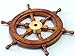Hampton Nautical Deluxe Class Wood and Brass Decorative Ship Wheel 15