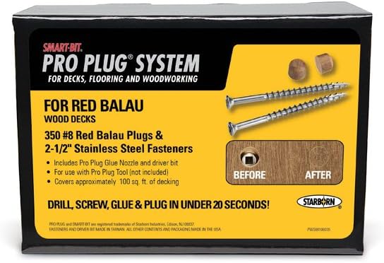 PRO PLUG SYSTEM Plug & Fastener Kit for RED BALAU - 350 count-plugs 5/16" diameter