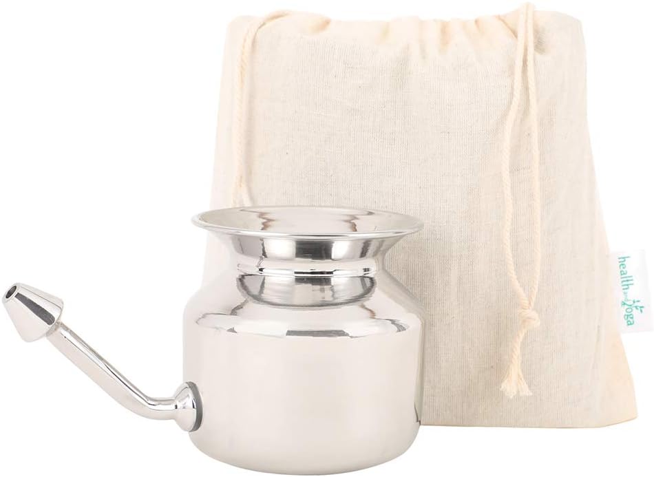 HealthAndYoga(TM) SteloKleen Neti Pot - Stainless Steel - Sterilizable Nasal Wash - Image 5