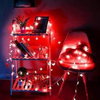 Led Stern Lichter String Voller Stern Batterie Kleine Farbe Lichter Weihnachten Tag Lampe Raum Vorhang Dekoration Lampe 3m 30 Lichtbatterie Mit Blitz Roter Batterieriemenblitz Amazon De Beleuchtung