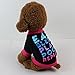 Dog Clothes, Pet Puppy Letter Apparel Cotton T-Shirt for Small Dog Boy (Black, M)