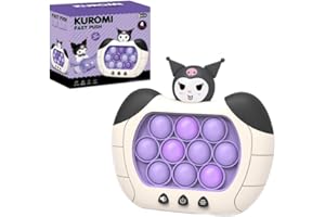 Bookuape Speed Pushing Game for Kids Adult Pop Light Up It Game Fidget Toy Handheld Game, Black