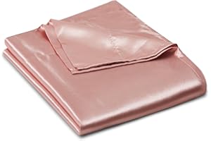 Ersmak Satin Flat Sheet Only, Single Flat Sheet Twin, Luxury & Ultra Soft Silky Bedding Top Sheet for Twin Mattress - Champagne