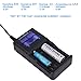 EASTSHINE Universal Battery Charger & E07 16340 Battery, S2 LCD Display Speedy Smart Charger for Rechargeable Batteries Ni-MH Ni-Cd AA AAA Li-ion LiFePO4 IMR 10440 14500 16340 18650 RCR123 26650