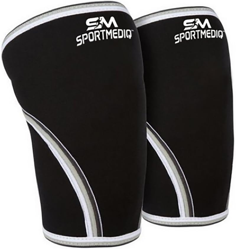 SPORTMEDIQ7mm Neoprene Knee Sleeves, (1 Pair)