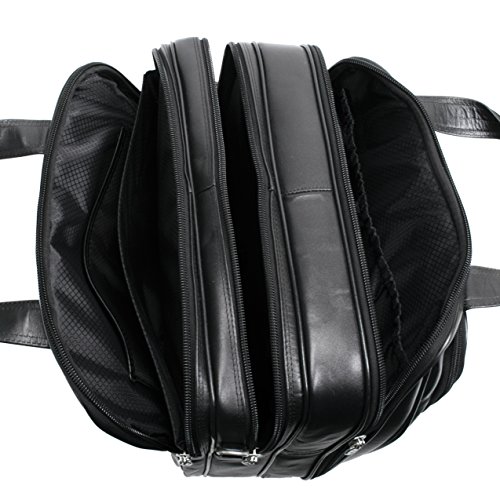 McKleinUSA CHICAGO 73585 Black 17 Detachable-Wheeled Laptop Overnight with Removable Brief
