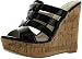 Kayleen Evie-2 Womens Patent Silde On Platform High Heel Wedge Sandals