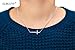 ELBLUVF Stainless Steel Gold Rose Gold Silver Plated Dainty Beads Sideways Cross Double Layers Necklace For Women (Silver sideways cross)