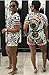 Mojessy Women's Short Sleeve Print 2 Pieces Outfit Crop Top+Shorts Set Rompers X-Large
