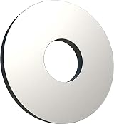 Keple M10 Flat Penny Washer Pack of 5 Zinc Plated Alloy Steel 10mm x 30mm