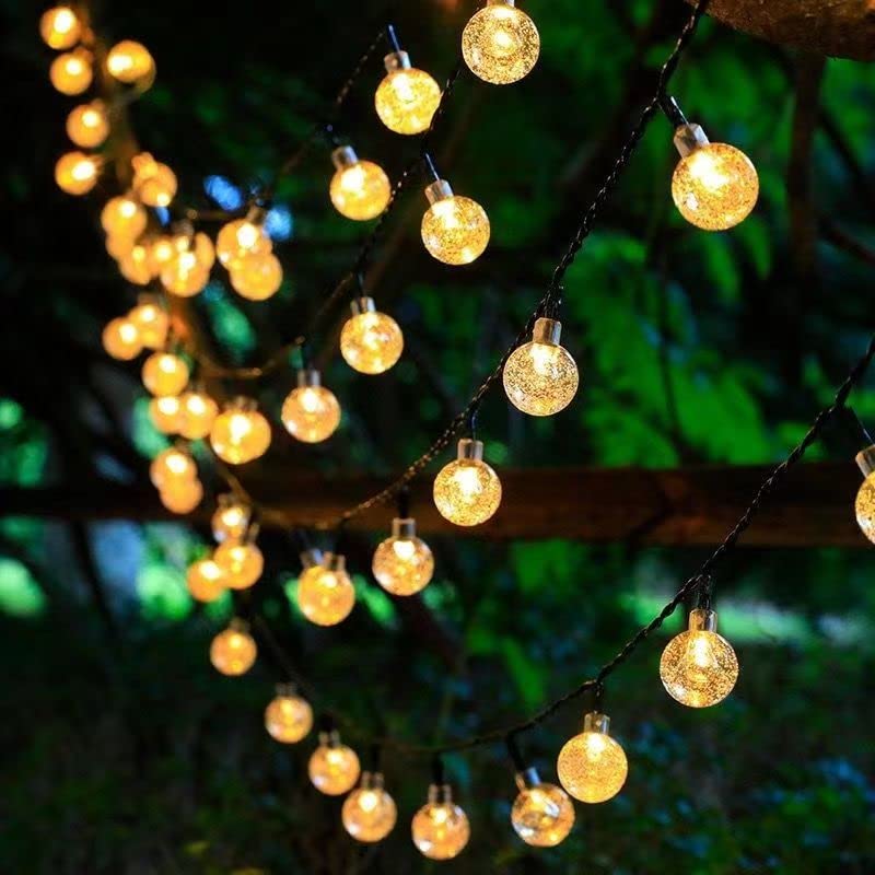 mafiti Solar Lights Outdoor Garden, 40ft 66 LEDs Solar Garden Light with 8 Modes Crystal Big Balls Solar Powered Waterproof for Camping Tree Patio Yard Wedding Party Decoration