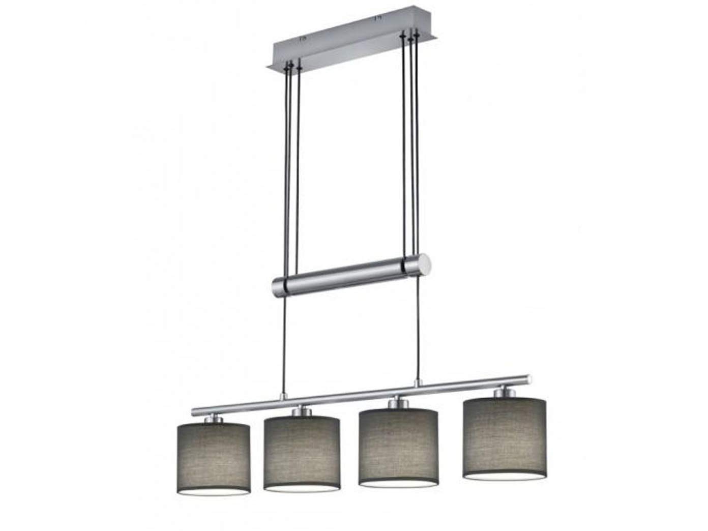 Lamps, Nickel Fabric, Grey, 13.5 x 77 x 150 cm, E14