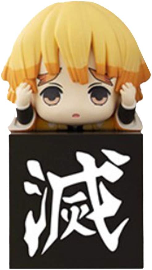Apehuyuan Anime Demon Slayer Kimetsu no Yaiba PVC Figure, Tanjiro Nezuko Figure Q Ver. Statue Action Collectible Figure Toys(Agatsuma Zenitsu)