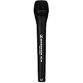 Sennheiser MD 46 cardioid interview microphone,Black | Cardioid dynamic microphone with metal casing and wind protection for broadcasting, interviews and live reporting