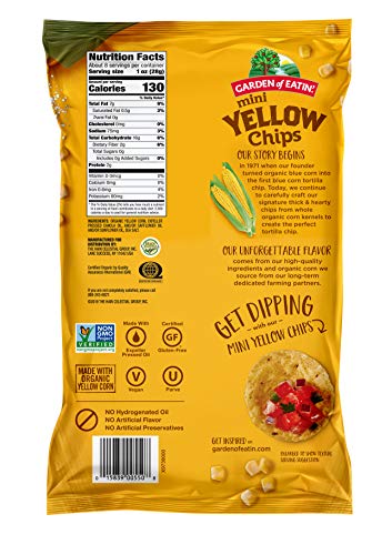 Garden of Eatin' Mini Yellow Rounds Corn Tortilla Chips, 7.5 oz. (Pack of 12) (Packaging May Vary)