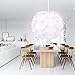 Excelvan Creative DIY KIT Pinecone Shape Puzzle Lampshade &IQ PP Suspension Ceiling Pendant Chandelier Light Shade Lamp For Christmas Living Room, Bedroom, Study, Dining room Decor Lighting (White1)