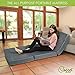 Cozzzi Folding Mattress - Twin Size Trifold Foam Mattress Topper with Removable Cover - Lightweight and Portable Sleeping Mat - Compact and Easy to Storage