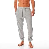 Iron Mountain Mens Joggers Lightweight Fleece Drawstring Waist XL Light Grey view 2