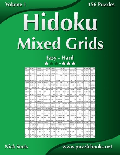 Hidoku Mixed Grids - Easy to Hard - Volume 1 - 156 Puzzles