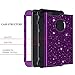 Petocase Compatible iPhone 8 Plus Case/iPhone 7 Plus Case, Luxury Sparkle Glitter Shockproof Full-Body Protective Hybrid Cover for 5.5” Apple iPhone 6+/6s+/7+/8+ - Purple Bling/Black