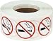 No Smoking Stickers 3/4 Inch 500 Adhesive Labels