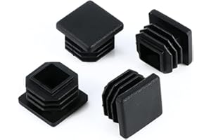 TFIRY 1.5 Inch (38 mm) Square Plastic Plugs Tubing End Caps for Square Tubing Post (4 Pack)