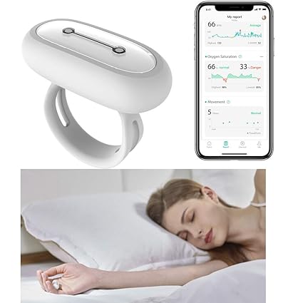 SleepOn Schlafmonitor Wireless SpO2 Pulsoximeter Handgelenk mit Alarm Vibration Intelligenter Sensor für obstruktiver Schlafa