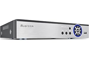 RUSFEIDA 4K 8CH POE NVR H.265+ Network Video Recorder for Security Camera System, Support 4K/5MP/4MP/2K/1080P PoE IP Camera, Face Detection, 24/7 Recording,(HDD Not Included)