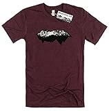 Men's Mountain Range Art Wandering Ink Super Soft Hand Printed Tee Shirt
