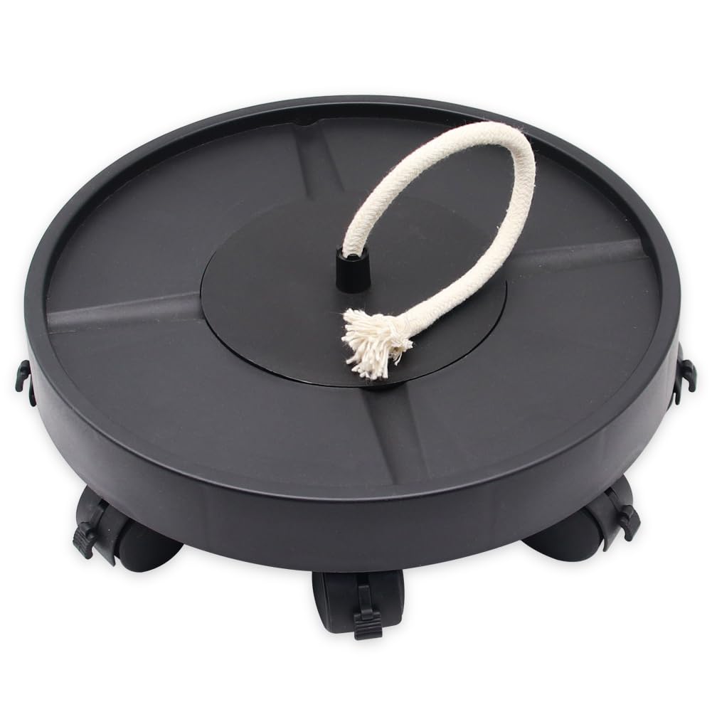 hisunfarm Plant Caddy with Wheels Auto-absorbing Potted Trolley Stands Heavy Duty Movable Plant Dolly for Indoor Outdoor Home Garden (28 cm with 8 wheels)