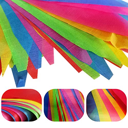 image for Family Pro 260ft 150pcs Multicolor Pennants Banner Rainbow Colorful Ny