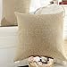 HOME BRILLIANT Decor Lined Linen Square Throw Cushion Pillowcase Cover for Couch, 18