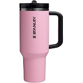 STANLEY Quencher ProTour Flipstraw Tumbler, 40 oz, Messi GOAT Pink | Built-In Straw &amp; Handle | Cupholder Compatible for Travel | Leakproof Insulated Stainless Steel Cup | BPA-Free