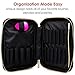 habe Makeup Brush Holder Travel Case, Makeup Brush Organizer Bag, 20 Brush Holders, Small, Compact, Fits Long and Thick Brushes, Cosmetic Bags for Women, 100% Cruelty-Free, Free Makeup Sponge Included