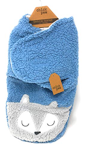 Chick Pea Swaddling Blue/Grey Fox Blanket (Size 0-3 Months) - Thumbnail 3